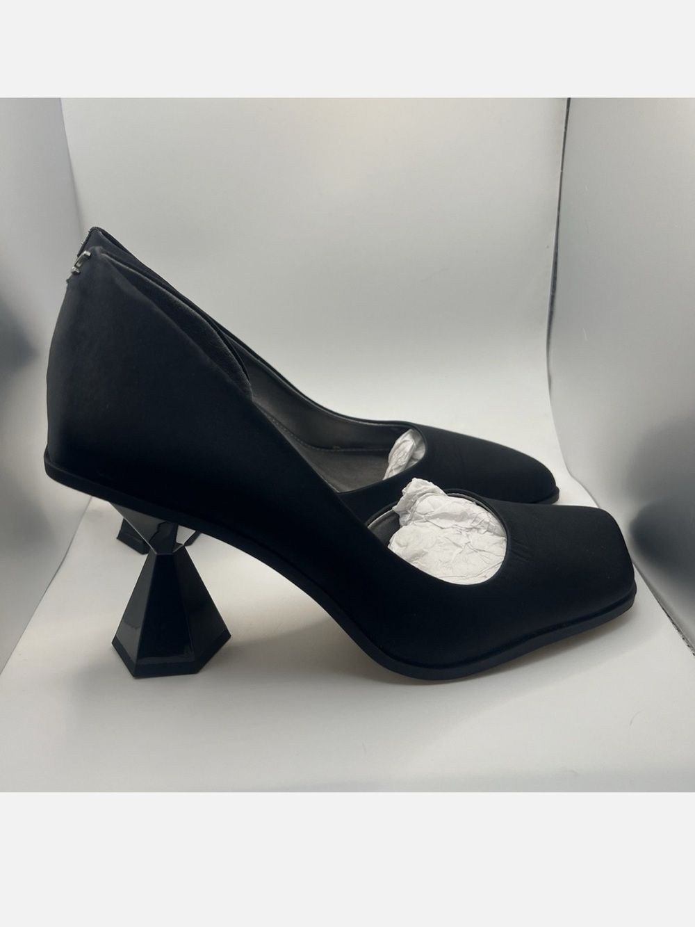 Circus by Sam Edelman Black Sculptural Heel Mary Jane Pumps